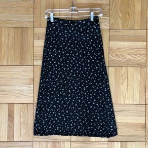 Brandy Melville Floral Midi Skirt